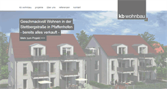 Desktop Screenshot of kb-wohnbau.com