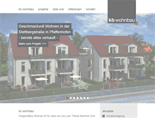 Tablet Screenshot of kb-wohnbau.com
